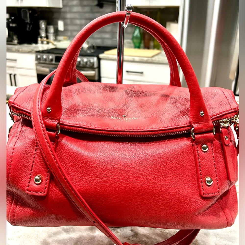 Kate Spade New York Top Handle Bag, Red Leather
With Gold-Tone Hardware - Picture 2 of 11